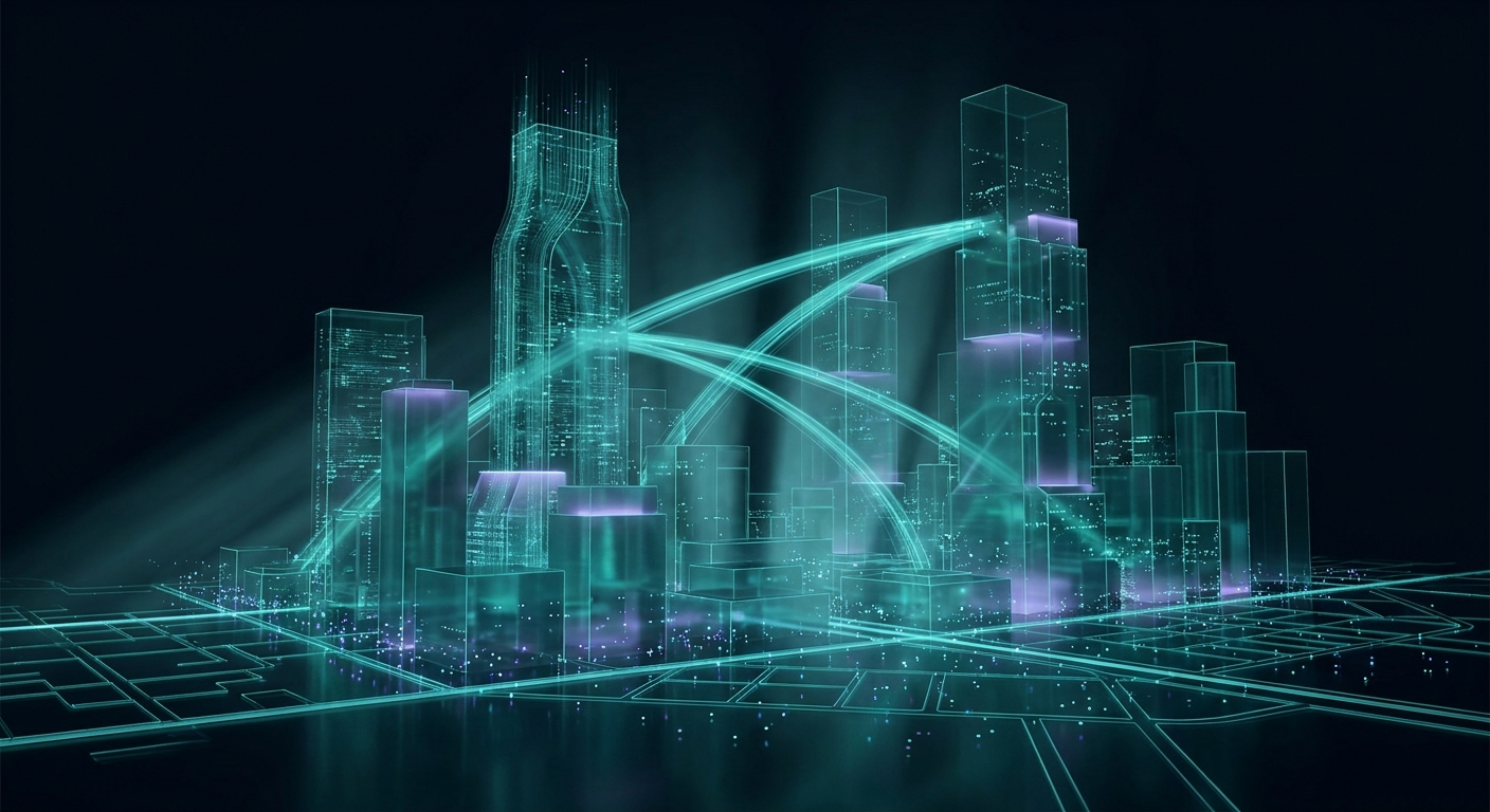 Real estate data city concept